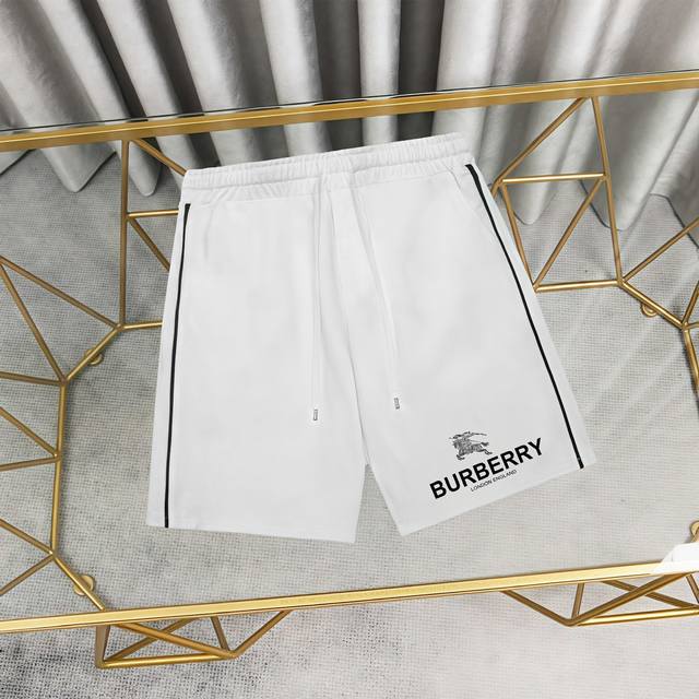 Burberry printed cotton sweatpants shorts 1:1 matching fabric 380g terry high we