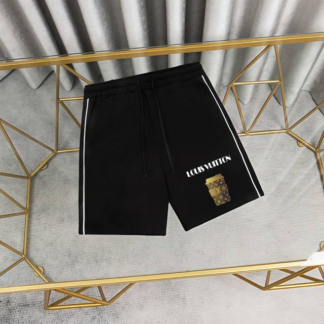 Louis Vuitton printed cotton shorts, sweatpants and shorts 1:1 matching fabric 3