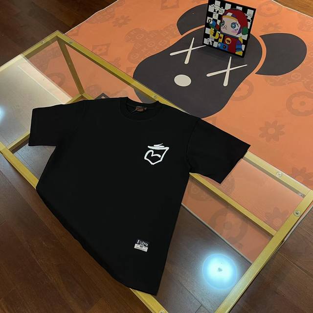 New arrival, Evisu Fushen 2025 new men's letter big M seagull short sleeve Color