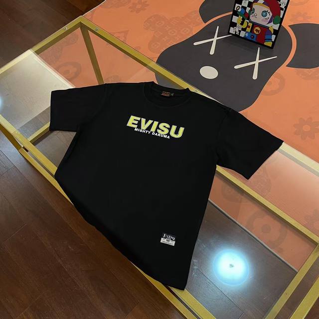 New arrival, Evisu Fushen 2025 new men's letter smiley face big M seagull short