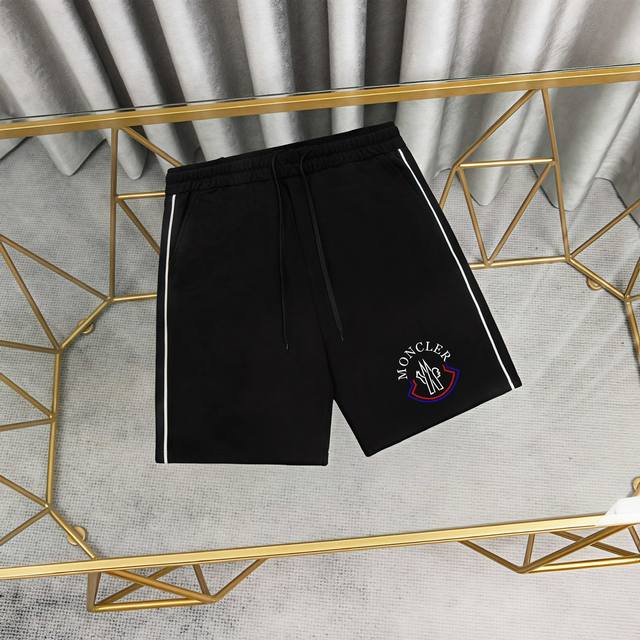 Moncler printed cotton shorts and sweatpants 1:1 matching fabric 380g cotton hig