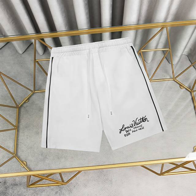 Louis Vuitton printed cotton shorts, sweatpants and shorts 1:1 matching fabric 3
