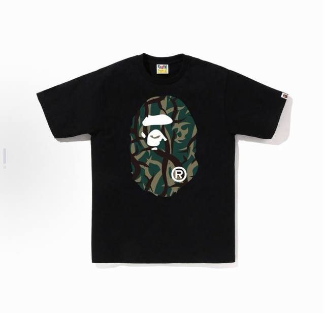 001175 A Bathing Ape Ss25 Thorn Camouflage Ape Print Short Sleeve T-shirt Unisex