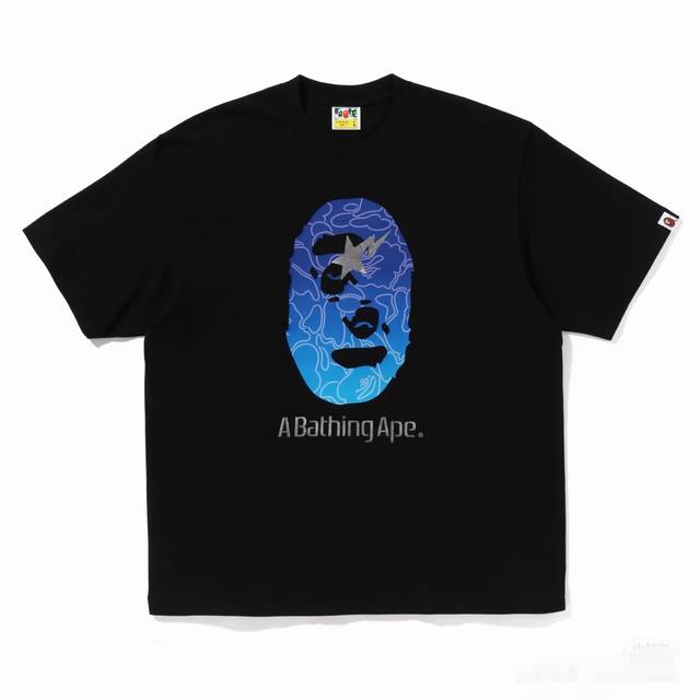 001173 A Bathing Ape Logo round neck loose short-sleeved T-shirt for men and wom