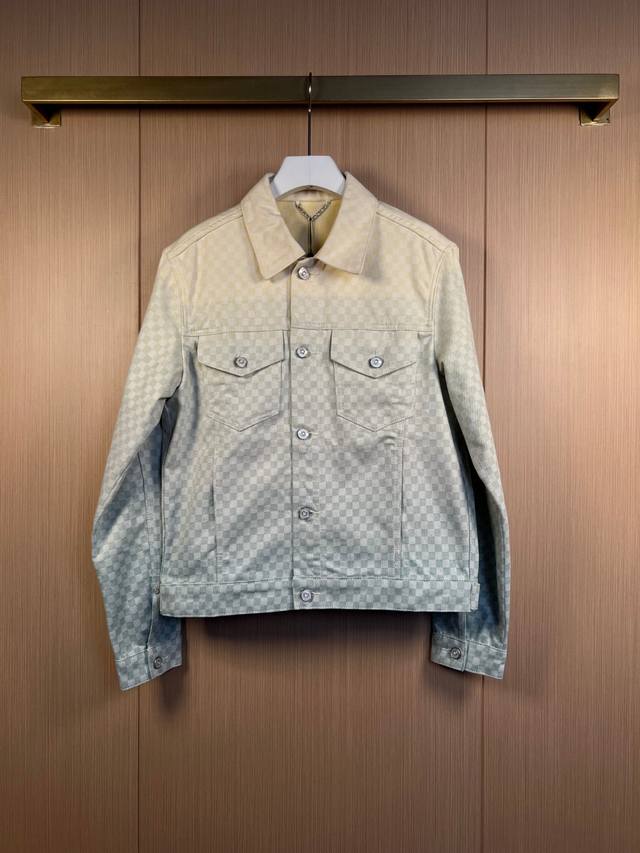 Lv 25Ss Colorful gradient denim jacket Size: 46-52