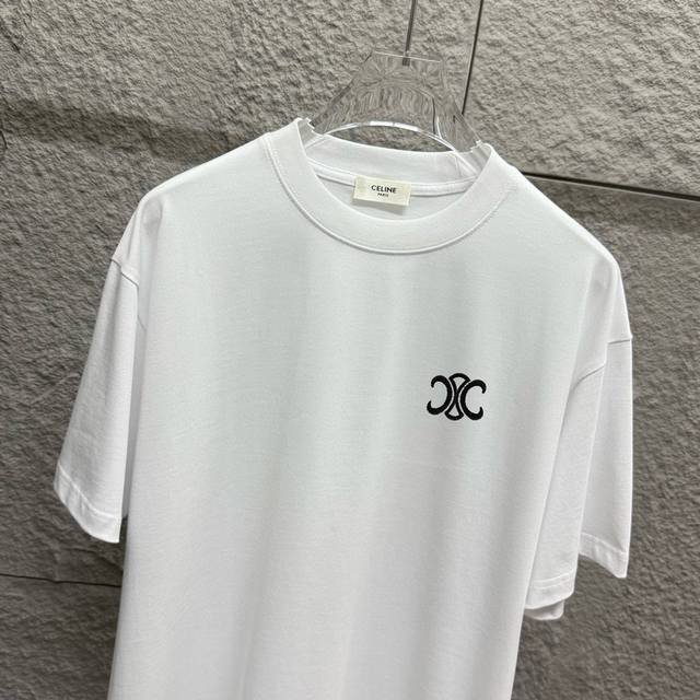 Celi* Celine 2025 Spring and Summer Simple Letter Embroidery Personalized Logo C