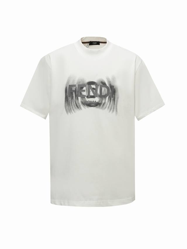 Fendi 25Ss Rendered Letter Logo Short Sleeve T-shirt Made of high-quality fabric