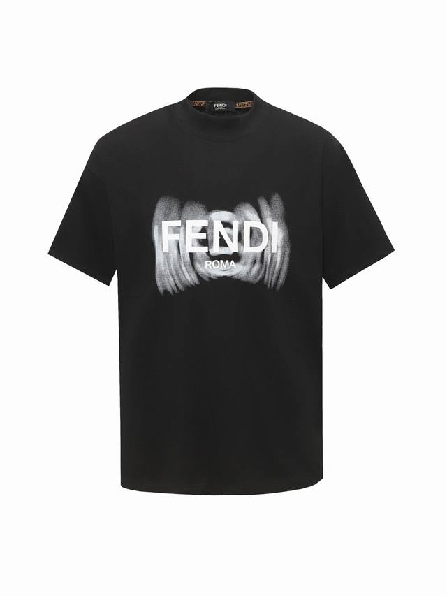 Fendi 25Ss Rendered Letter Logo Short Sleeve T-shirt Made of high-quality fabric