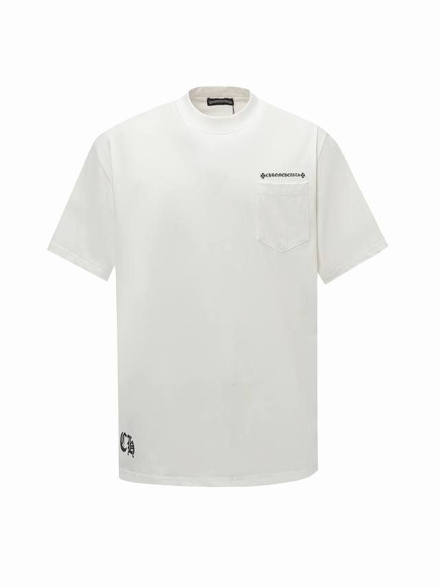 Chrome Hearts Ch Gypsophila Cross Printed Short Sleeve T-shirt The fabric is mad