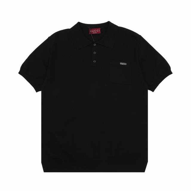 Gucci Gucci lettering woolen short-sleeved polo shirt Size: S-Xl