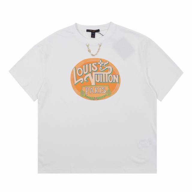 Louis Vuitton 25Ss chain flight stamp short-sleeved T-shirt Size: Xs-L