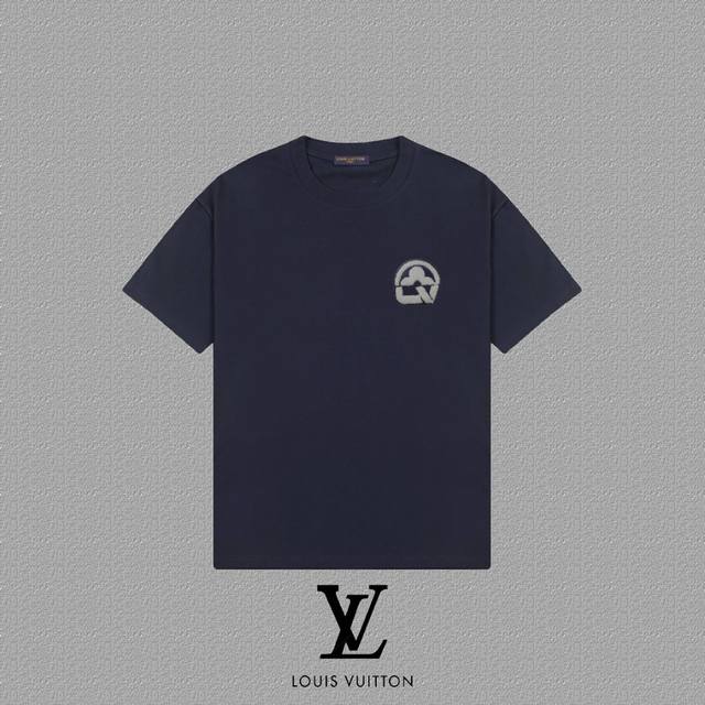 Louis Vuitton] 2025Fw Spring and Summer New Badge Lv Letter Short Sleeve T-shirt