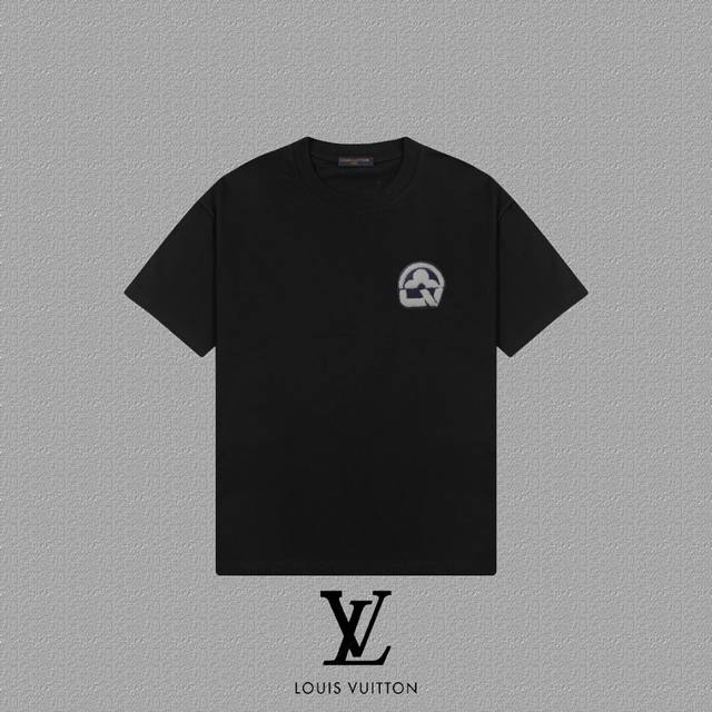 Louis Vuitton] 2025Fw Spring and Summer New Badge Lv Letter Short Sleeve T-shirt