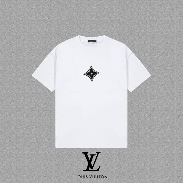 Louis Vuitton] 2025Fw Spring and Summer New Badge Lv Letter Short Sleeve T-shirt