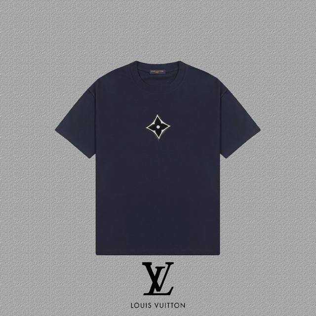Louis Vuitton] 2025Fw Spring and Summer New Badge Lv Letter Short Sleeve T-shirt