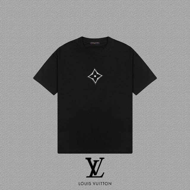 Louis Vuitton] 2025Fw Spring and Summer New Badge Lv Letter Short Sleeve T-shirt