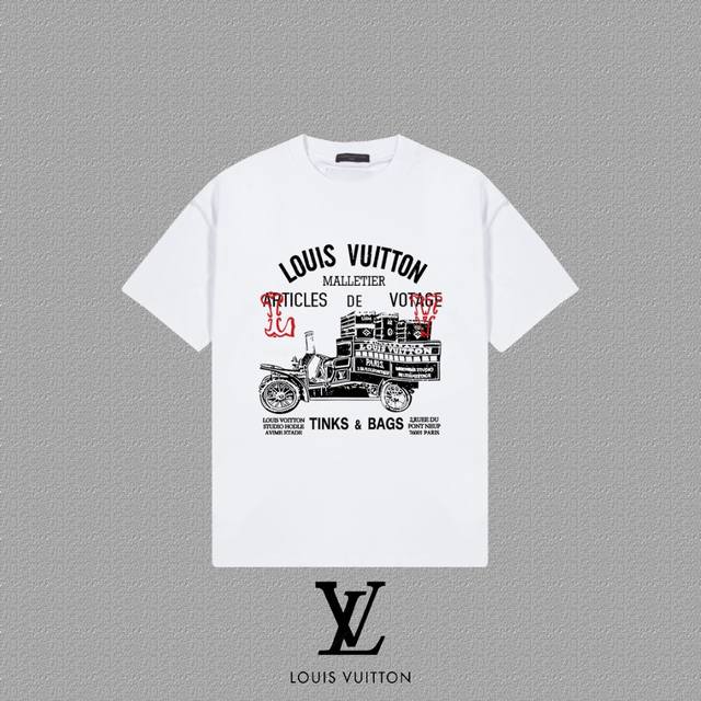 Louis Vuitton] 2025Fw Spring and Summer New Lv Letter Short Sleeve T-shirt 300g