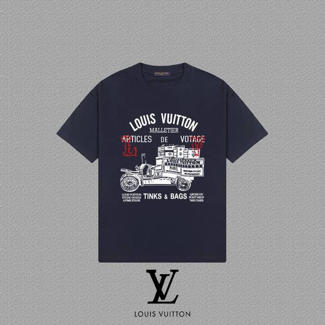 Louis Vuitton] 2025Fw Spring and Summer New Lv Letter Short Sleeve T-shirt 300g