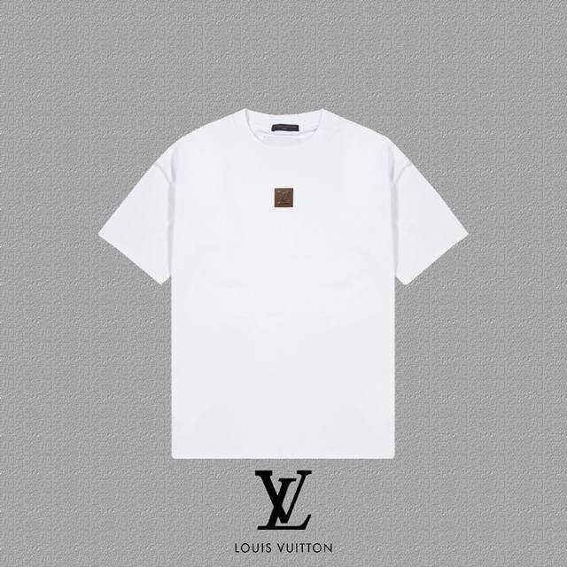 Louis Vuitton] 2025Fw Spring and Summer New Badge Lv Letter Short Sleeve T-shirt