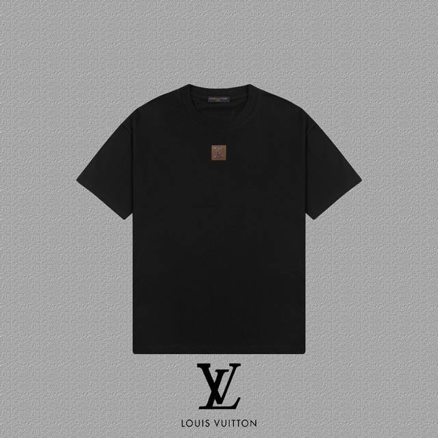 Louis Vuitton] 2025Fw Spring and Summer New Badge Lv Letter Short Sleeve T-shirt
