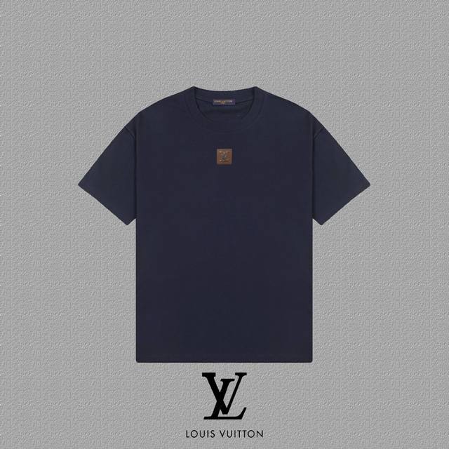 Louis Vuitton] 2025Fw Spring and Summer New Badge Lv Letter Short Sleeve T-shirt