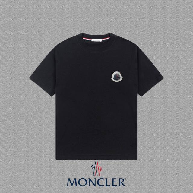 Moncler 2025Fw short-sleeved T-shirt badge + Logo High-end 26S double yarn 300g