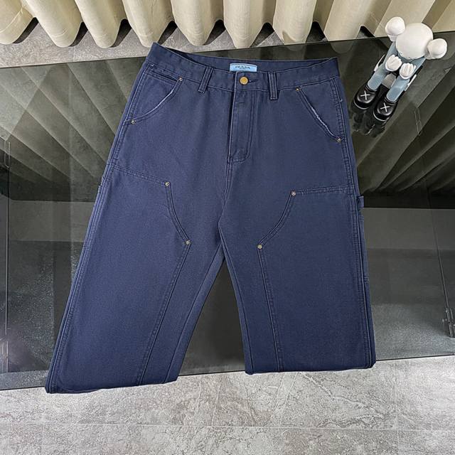 Prada 25 Spring/Summer new denim overalls lumberjack pants Original 23296 purcha