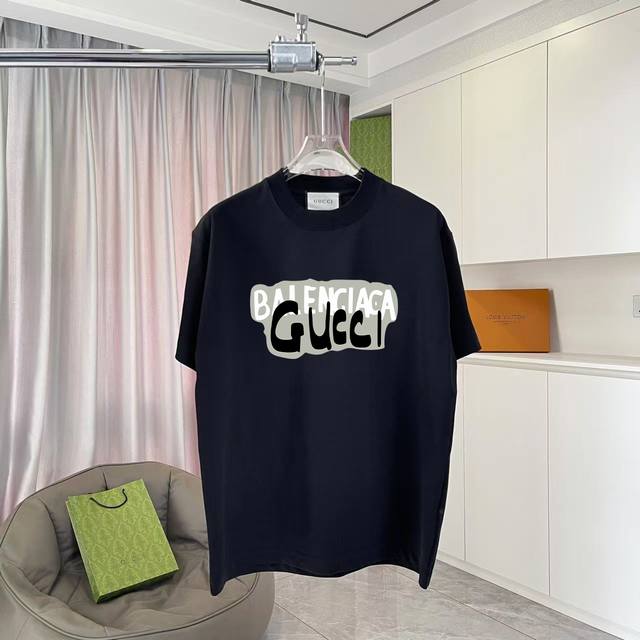 Gucc*Gucci 2025 summer new personalized letter logo printing custom fabric 300G