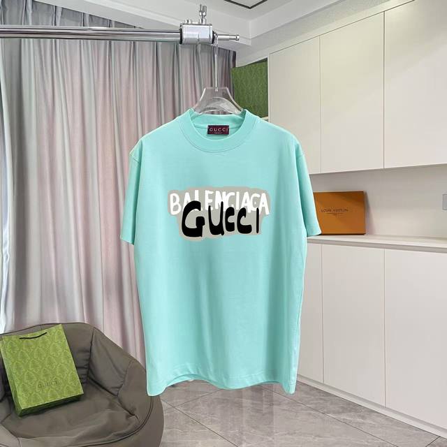 Gucc*Gucci 2025 summer new personalized letter logo printing custom fabric 300G