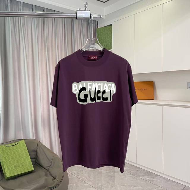Gucc*Gucci 2025 summer new personalized letter logo printing custom fabric 300G