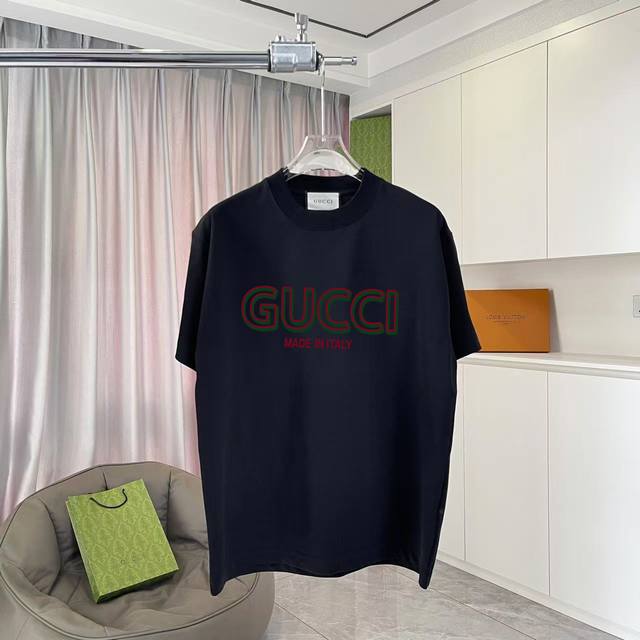 Gucc*Gucci 2025 summer new personalized letter logo printing custom fabric 300G