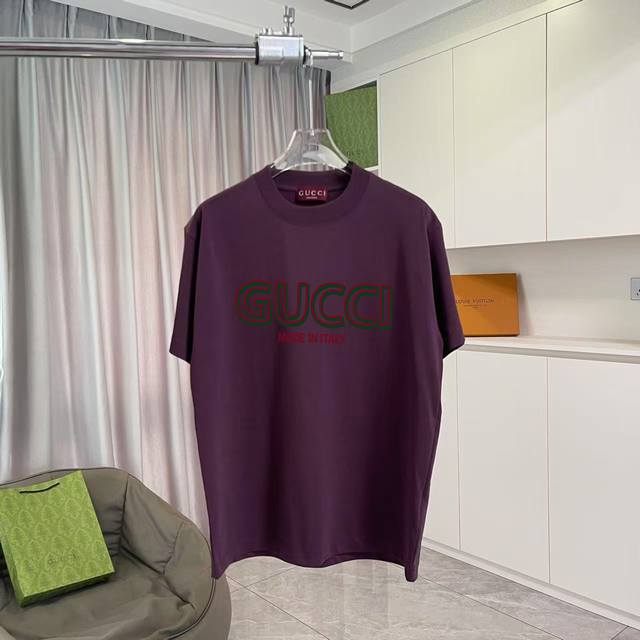 Gucc*Gucci 2025 summer new personalized letter logo printing custom fabric 300G