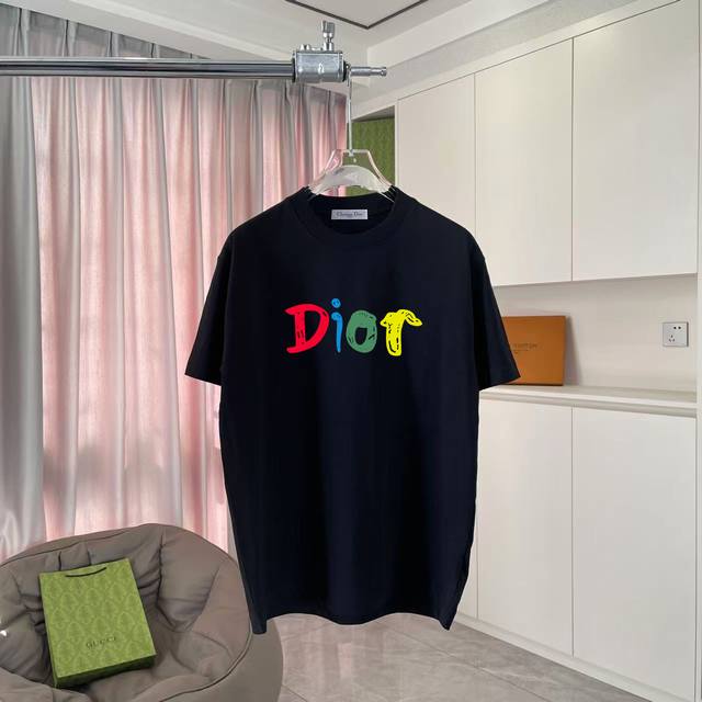 Dio 2025 summer new personalized letter logo printed short-sleeved T-shirt custo