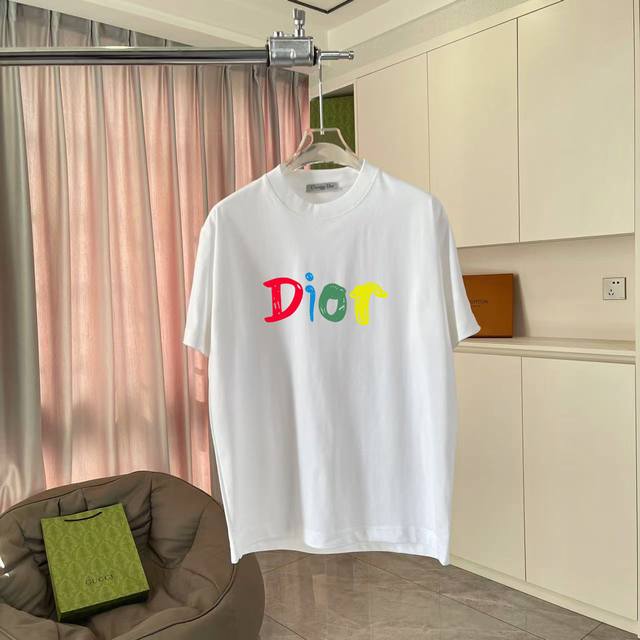 Dio 2025 summer new personalized letter logo printed short-sleeved T-shirt custo