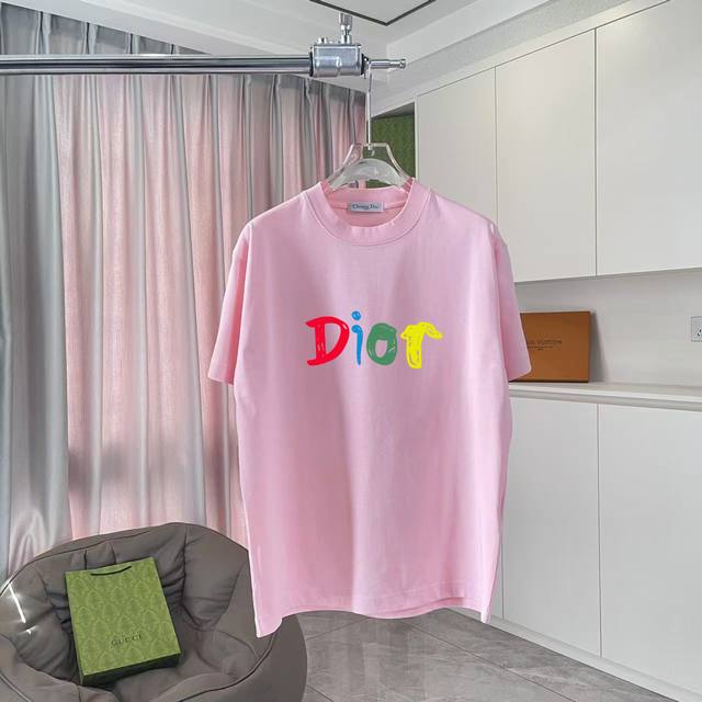 Dio 2025 summer new personalized letter logo printed short-sleeved T-shirt custo