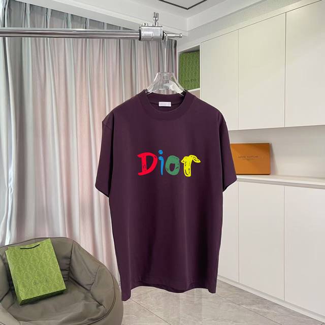 Dio 2025 summer new personalized letter logo printed short-sleeved T-shirt custo