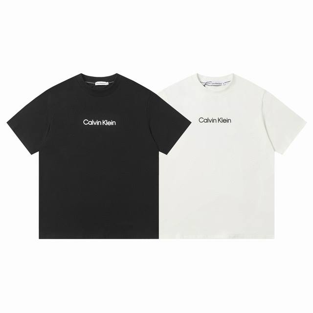 Style No.: 916 Calvin Kleinck graffiti letter print short-sleeved T-shirt 260g d