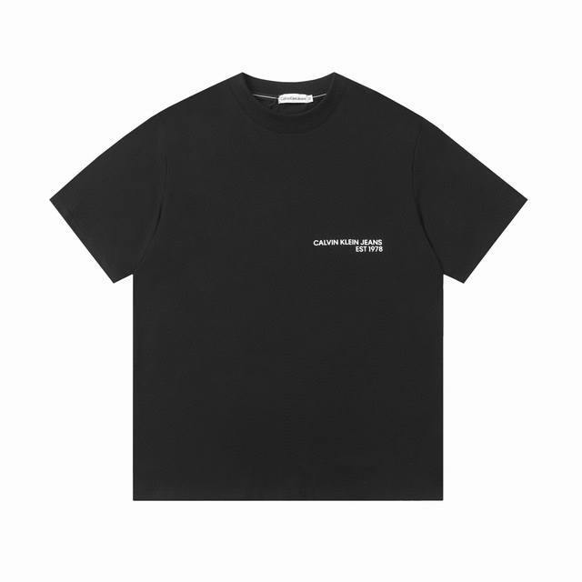 Style No.: 917 Calvin Kleinck graffiti letter print short-sleeved T-shirt 260g d
