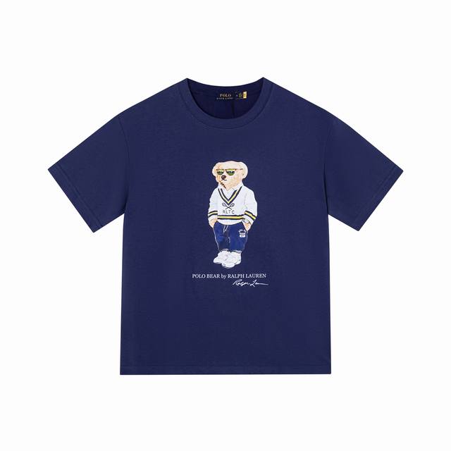 Style: 511 Ralph Lauren 25Ss new bear print round neck short sleeves The main lo