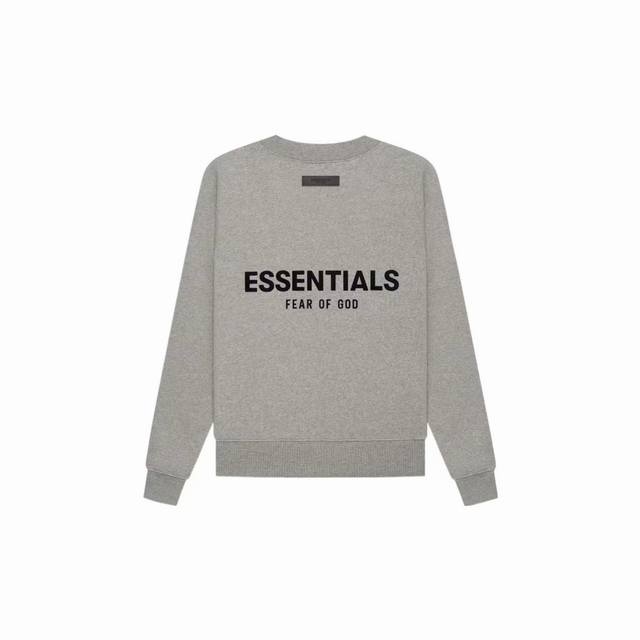 Style No. 278 Top version in dark oatmeal grey Fear Of God Essentials Fog flocki