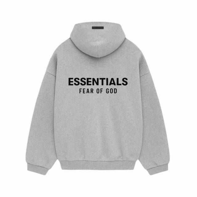 Top version Fear Of God Essentials Fall24 Holiday series Fleece Hoodie Hooded si