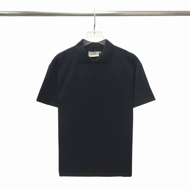 Blue-black top version Fear Of God Fog Essentials Polo shirt with silicone lette