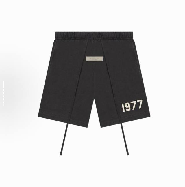 Fear Of God Essentials 1977 Series Ss22 Shorts Iron Digital Flocking Logo Drawst