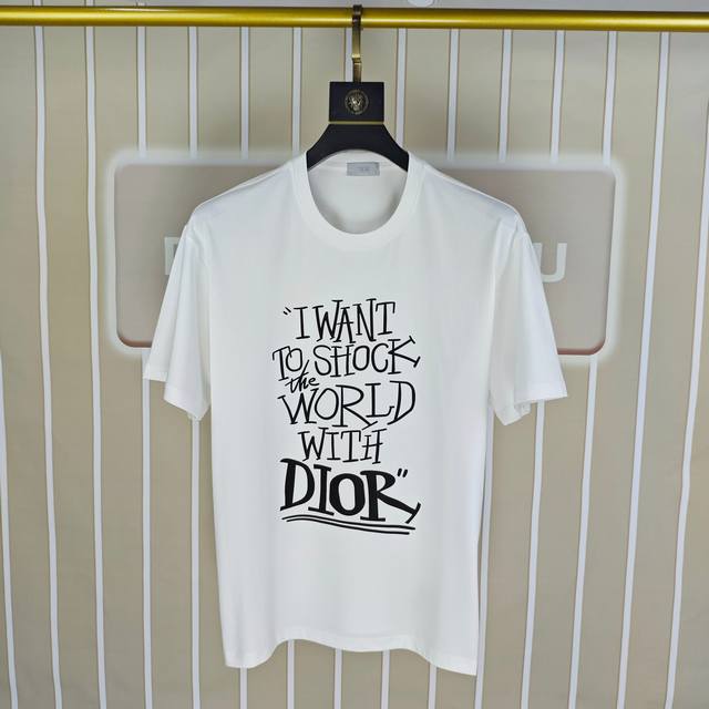 D*Or Dior 2025 spring and summer new original men's round neck short-sleeved T-s