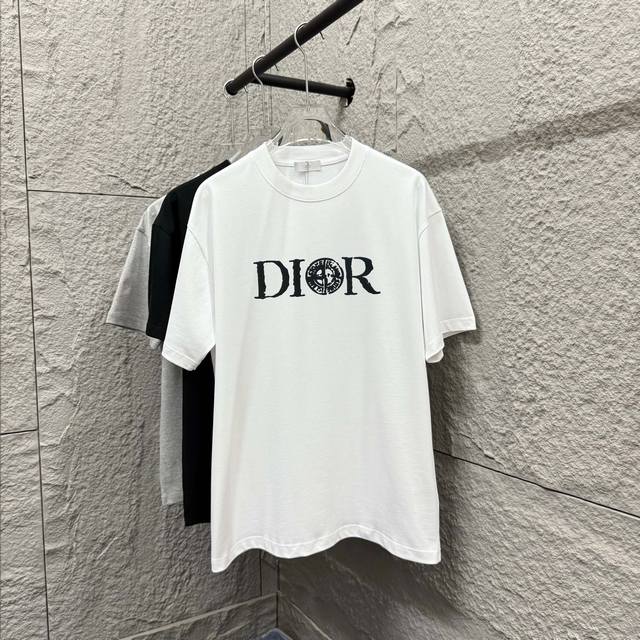 Dio* Dior* 2025 Spring and Summer new classic simple black and white letters thr