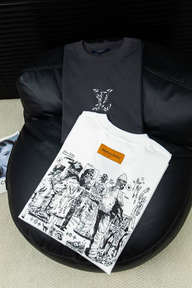 Style number: L81 Louis Vuitton 2025Ss band printed short-sleeved T-shirt Louis