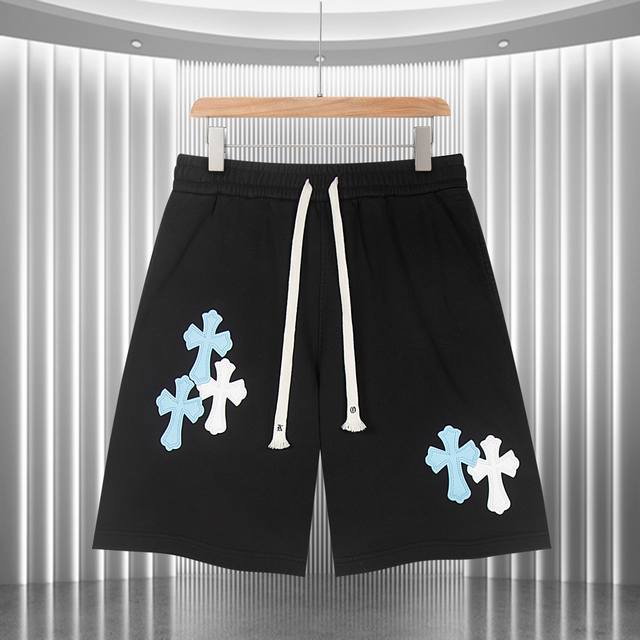 high version Chrome Hearts Ch 2025 summer new style shorts new heavy wash and fr