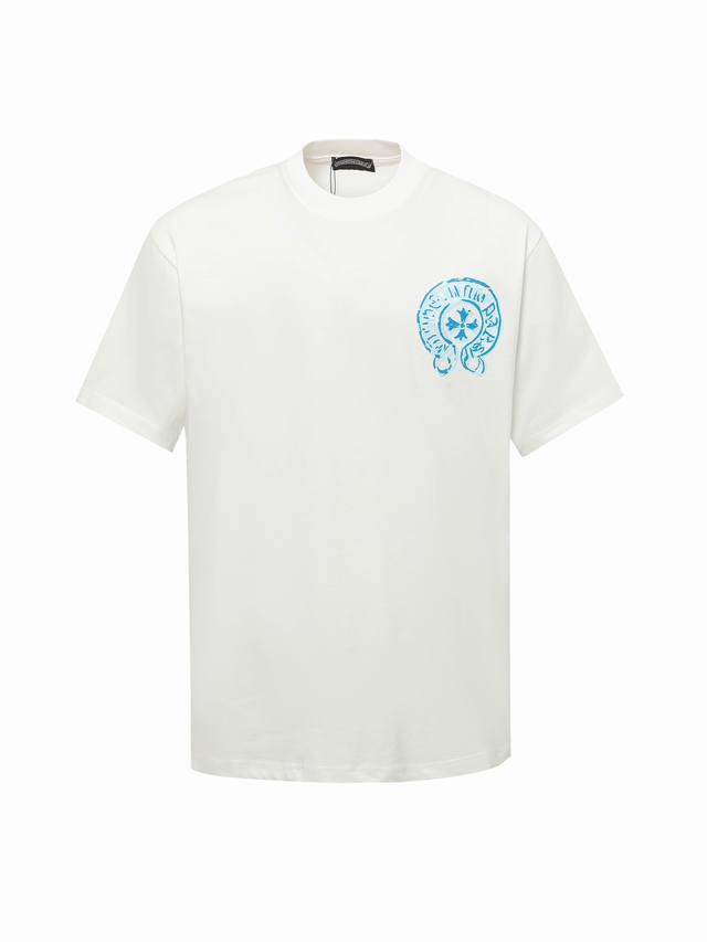 Chrome Hearte Ch 25Ss Early Spring Sanskrit Horseshoe Print Short Sleeve T-shirt