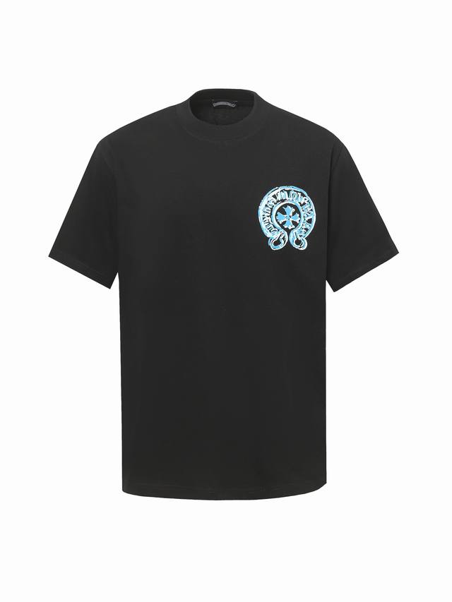 Chrome Hearte Ch 25Ss Early Spring Sanskrit Horseshoe Print Short Sleeve T-shirt