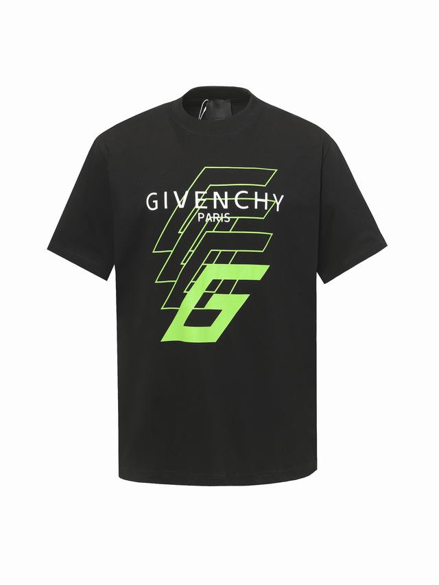 Givenchy Givenchy pattern print round neck short sleeves Custom fabric 280g weig